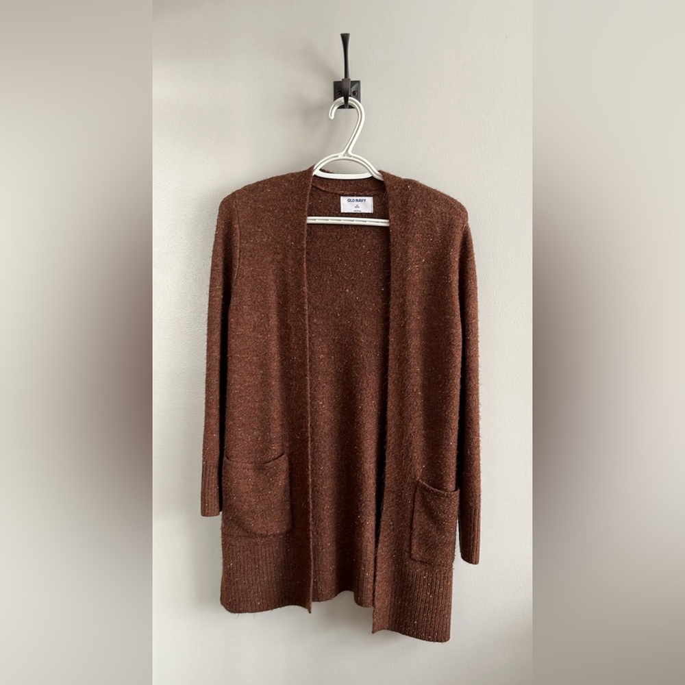Textured Open Front Cardigan